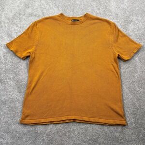 Asos Design Men's Crew Neck Knit Short Sleeves Sweater Shirt Size S Camel Brown